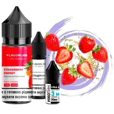 Рідина Самозаміс Flavorlab PE10000 30ml Strawberry energy 79622 фото