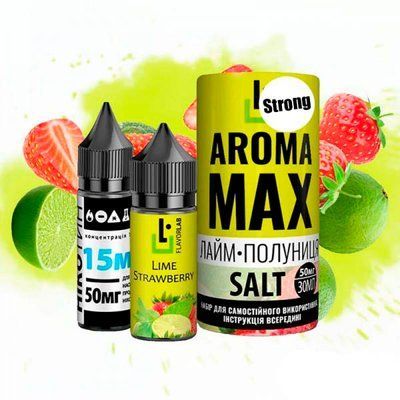 Рідина Самозаміс Flavorlab Aroma MAX 30мл 50мг Lime Strawberry Лайм Полуниця 79860 фото