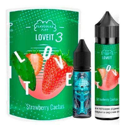 Жидкость Самозамес Flavorlab Love IT 60ml 3мг (органика) Strawberry Cactus Клубника Кактус 79812 фото