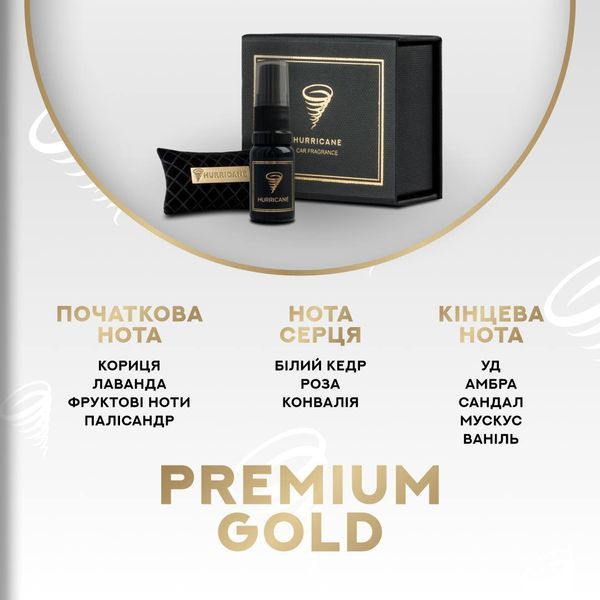 Ароматизатор автомобильный Hurricane Black Gold Premium (В комплекте Спрей) 67010 фото