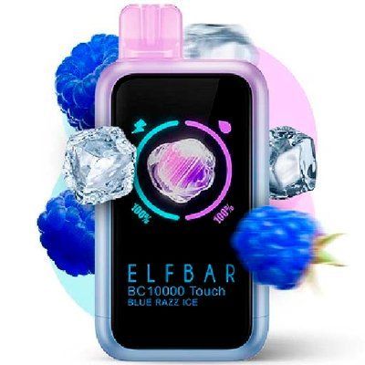 Elf Bar BC 10000 Touch Blue Razz Ice (Блакитна малина Лід) 74326 фото