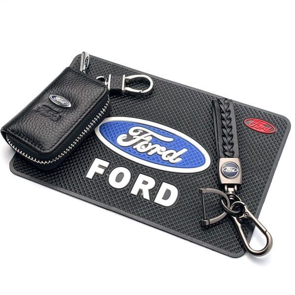 Автонабір №44 для Ford / Килимок панелі / Брелок з карабіном та чохол для автоключів з логотипом 53320044 фото
