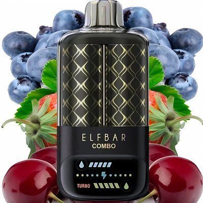 Elf Bar Combo 20000 Blueberry Sour Raspberry & Cherry Черника Малина & Вишня 80986 фото