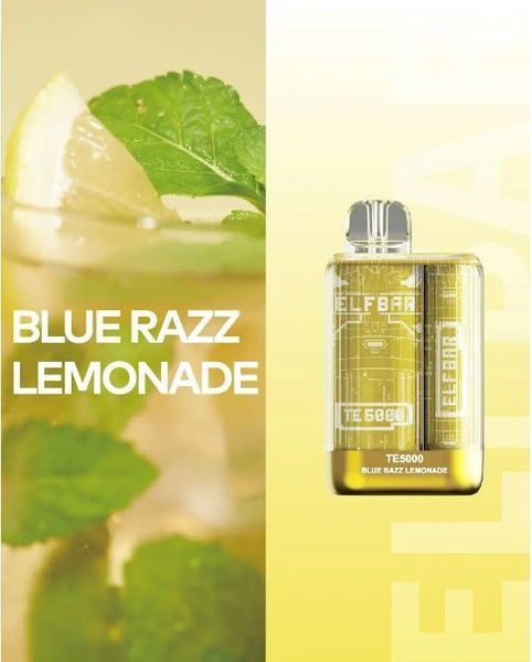 Elf Bar TE5000 POD 5% Оригінал Blue Razz Lemonade Синя Малина Зі Льодом (Підряджається) 57673 фото