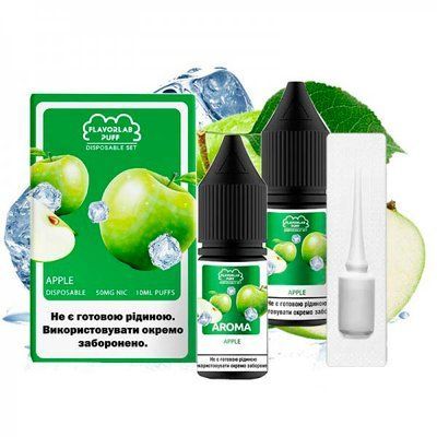 Жидкость Самозамес Flavorlab Disposable Puff 10мл 50мг Apple Яблоко 79852 фото