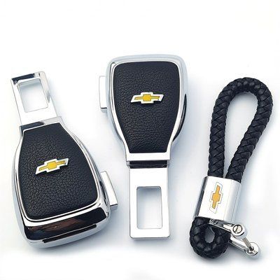 Набір авто для Chevrolet №2 / Заглушка перехідник ременя безпеки та брелока з логотипом 36705 фото