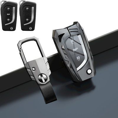 Чехол для автоключей Toyota С карабином Темный хром Оригинал (YA0039) 44766 фото