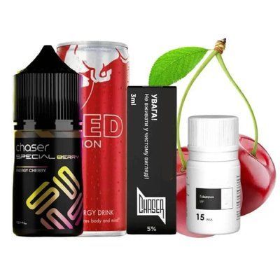 Рідина Chaser Самозаміс Special Berries Energy Cherry Енергетик Вишня 84826 фото