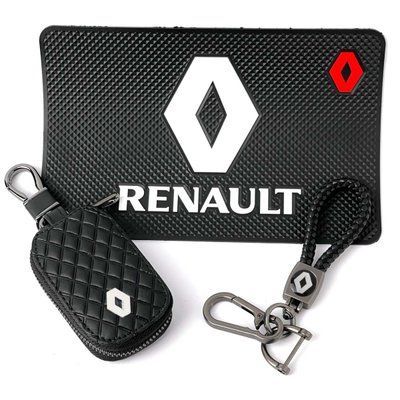 Автонабір №88 для Renault КилимокПлетений брелок з карабіном та чохол для автоключів 36784 фото