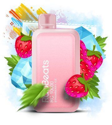 RabBeats (Elf Bar) RC10000/18ml Strawberry Ice Клубника Лед 79681 фото