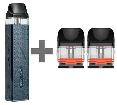 Многоразовый Pod-Набор Vaporesso Xros 3 Mini 1000mAh 2 мл (Картриджей 0.8 ОМ 3 шт) Navy Blue Темно-Синий 66721 фото