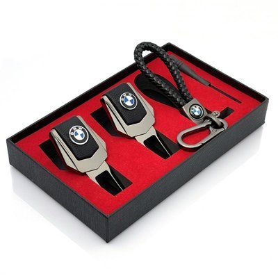 Подарунковий набір №1 для BMW з заглушок і брелка з логотипом Темный хром SFC0001BMW фото