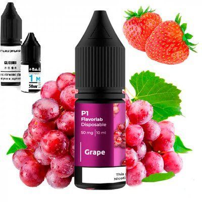 Жидкость Самозамес Flavorlab P1 10ml Strawberry grapes Клубника виноград 79803 фото