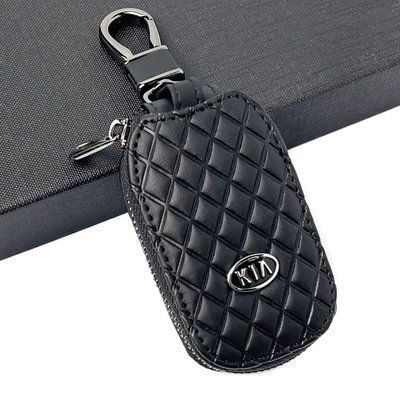 Ключниця &ndash; чохол автомобільна для ключів з логотипом Kia Ромб Чорний 60897 фото