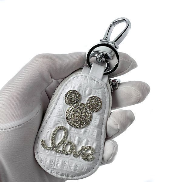 Автомобільна ключниця для ключів з логотипом Міккі Маус Love Біла 60847 фото