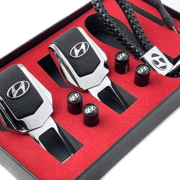 Подарочный набор №1 для Hyundai (заглушки ремня / колпачки на ниппель / брелок) 56246 фото