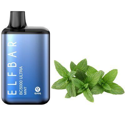 Elf Bar BC5000 Ultra POD 5% Mint Мята (Подзаряжаемый) 58038 фото