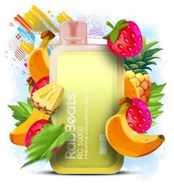 RabBeats (Elf Bar) RC10000/18ml Pineapple Strawberry Banana Ананас Банан Клубника 79690 фото