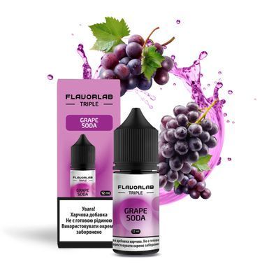 Рідина Самозаміс Flavorlab Triple 30ml Grape Soda Виноградна сода 89830 фото