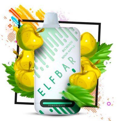 Elf Bar BC 18000 25ml Sour Apple (Кислое Яблоко) Два режима 67606 фото