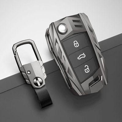 Чехол для автоключей Volkswagen С карабином Темный хром Оригинал (YA0008) 44732 фото