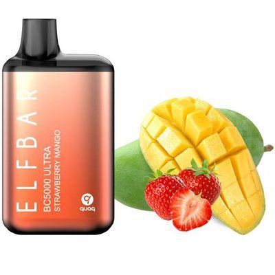 Elf Bar BC5000 Ultra POD 5% Strawberry Mango - Клубника Манго (Подзаряжаемый) 58069 фото