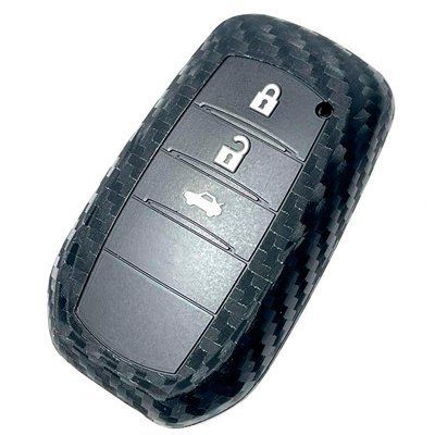 Чехол для автоключей Toyota ZB 3 Силикон Carbon Оригинал (906) (3896) 62854 фото