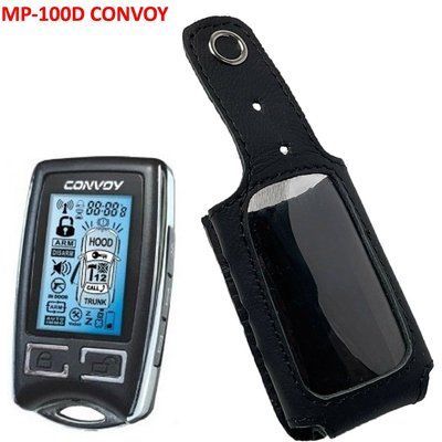 Чехол на пульт сигнализации Convoy MP-100 LCD 2-Way кожаный Черный 59974 фото