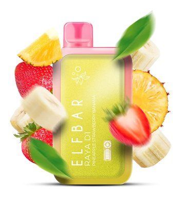 Elf Bar RAYA D13000 18 ml Pineapple Strawberry Banana (Ананас Полуниця Банан) З Індикацією 67308 фото