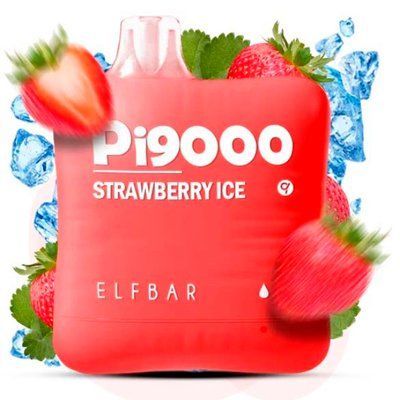 Elf Bar Pi9000 18 ml Strawberry ice Клубника Лед 66765 фото