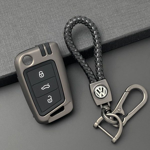 Чохол для автоключів Volkswagen З Брелоком Темний хром (YT0008) 44753 фото