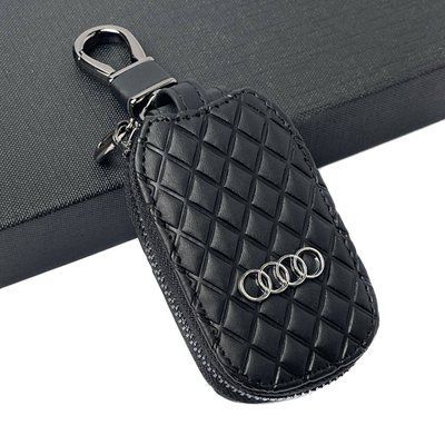Ключниця &ndash; чохол автомобільна для ключів з логотипом Audi Ромб Чорний 60885 фото