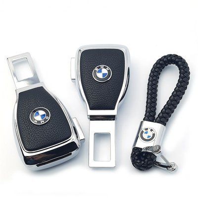 Набір в авто для BMW №2 / Заглушка перехідник ременя безпеки та брелока з логотипом 36695 фото