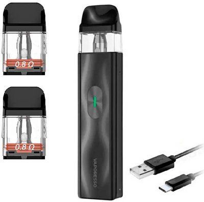Багаторазовий Pod-Набір Vaporesso Xros 4 Mini 1000mAh 2 мл (Картриджів 0.8 ОМ 3 шт) Black Чорний 80163 фото