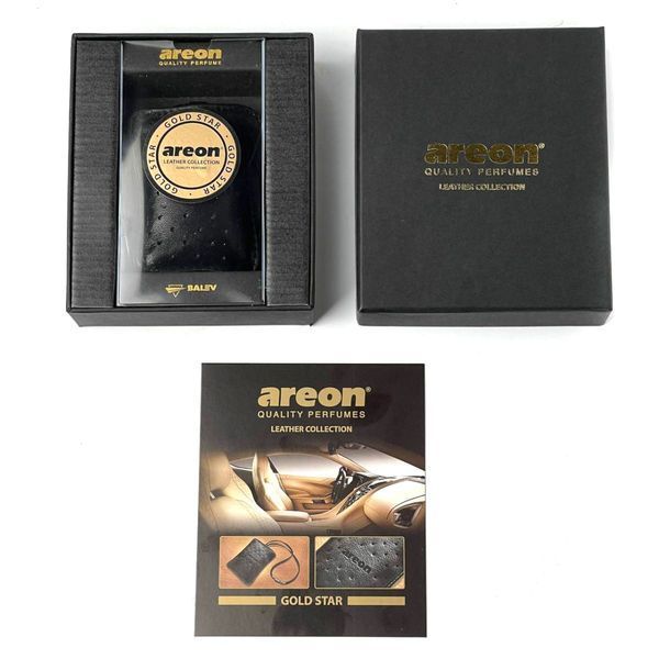 Ароматизатор воздуха на зеркало Areon Gold Star Leather Collection кожа Оригинал (3233) 56880 фото