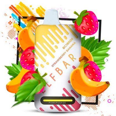 Elf Bar BC 18000 25ml Strawberry Banana (Банан Клубника) Два режима 67617 фото