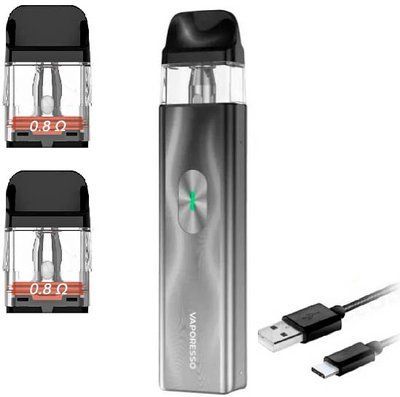 Багаторазовий Pod-Набір Vaporesso Xros 4 Mini 1000mAh 2 мл (Картриджів 0.8 ОМ 3 шт) Space Grey Космічний Сірий 80166 фото