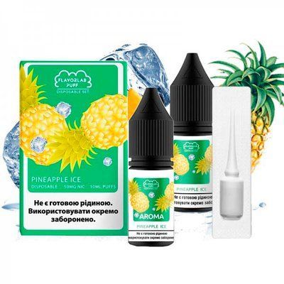 Рідина Самозаміс Flavorlab Disposable Puff 10мл 50мг Pineapple Ice Ананас лід 79850 фото