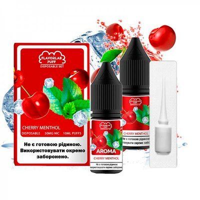 Рідина Самозаміс Flavorlab Disposable Puff 10мл 50мг Cherry menthol Вишня ментол 79856 фото