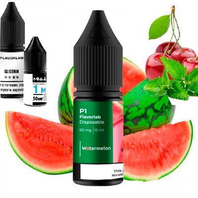 Жидкость Самозамес Flavorlab P1 10ml Watermelon cherry Арбуз вишня 79807 фото