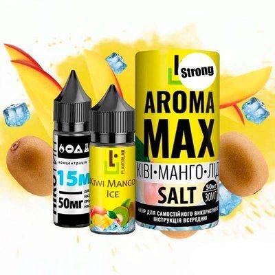 Рідина Самозаміс Flavorlab Aroma MAX 30мл 50мг Kiwi Mango Ice Ківі Манго Льод 79858 фото